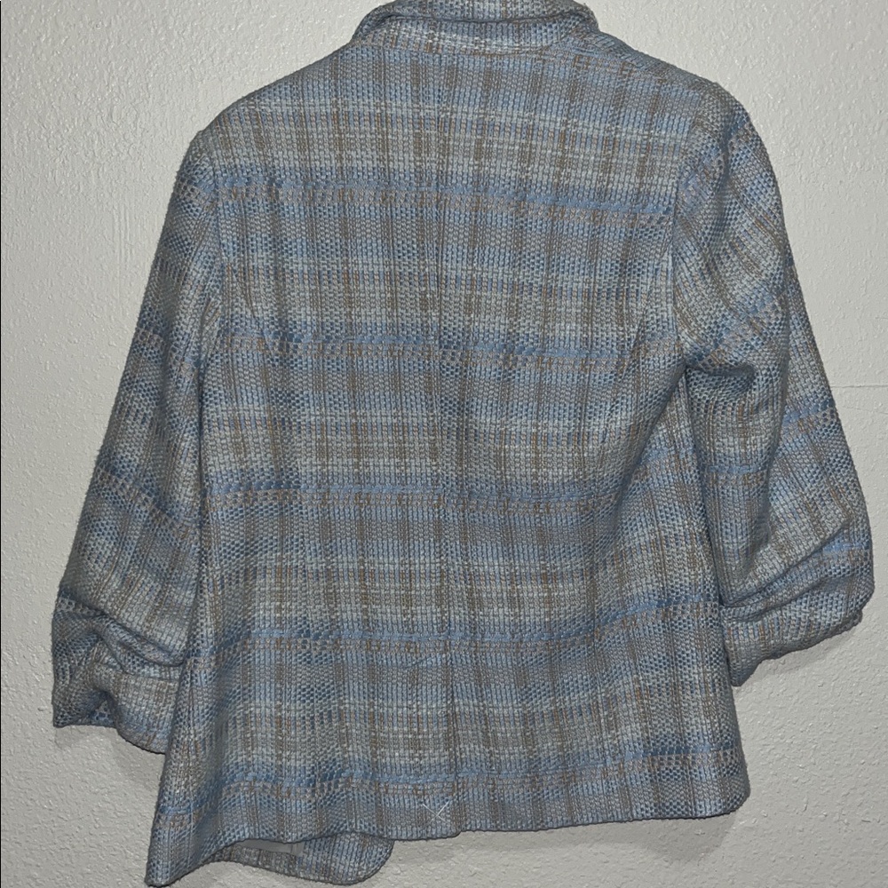 Boston Proper Blue Plaid Jacket - Picture 4 of 4